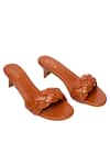 THE ALTER_Brown Braided Bella Kitten Heels _Online_at_Aza_Fashions