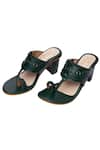 THE ALTER_Green Amirah Kolhapuri Block Heels _at_Aza_Fashions