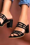 Shop_THE ALTER_Black Eleanor Lasercut Block Heels  _Online_at_Aza_Fashions