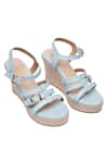 THE ALTER_Blue Maria Strappy Jute Wedges _Online_at_Aza_Fashions