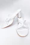 Buy_THE ALTER_White Knotted Strappy Block Heels _Online_at_Aza_Fashions