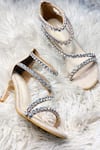 Buy_THE ALTER_Beige Embellished Serena Rhinestone Strappy Stilettoes _Online_at_Aza_Fashions