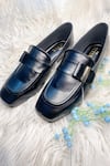 Shop_THE ALTER_Black Tessa Buckle Detail Loafers _at_Aza_Fashions