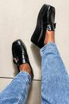 Buy_THE ALTER_Black Tessa Buckle Detail Platform Loafers _at_Aza_Fashions