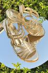 Shop_THE ALTER_Gold Aurelia Strappy Stilettoes  _at_Aza_Fashions