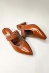 THE ALTER_Brown Woven Pointed Toe Block Heels  _Online_at_Aza_Fashions