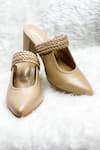 Buy_THE ALTER_Beige Woven Pointed Toe Block Heels  _at_Aza_Fashions