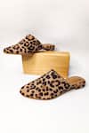 THE ALTER_Beige Print Leopard Mules _Online_at_Aza_Fashions