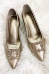 Shop_THE ALTER_Gold Riona Embellished Pumps _at_Aza_Fashions