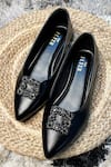 Buy_THE ALTER_Black Riona Embellished Ballerinas  _at_Aza_Fashions