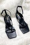 THE ALTER_Black T-strap Stilettoes _Online_at_Aza_Fashions