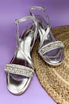 THE ALTER_Silver Embellished Izrah Rhinestone Block Heels _Online_at_Aza_Fashions