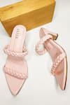 Buy_THE ALTER_Pink Kylie Braided Block Heels _at_Aza_Fashions