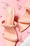 THE ALTER_Pink Kylie Braided Block Heels _Online_at_Aza_Fashions