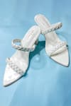 Buy_THE ALTER_White Kylie Braided Block Heels _at_Aza_Fashions