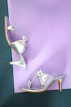 Buy_THE ALTER_Silver Tasha Metallic Kolhapuri Stilettos _Online_at_Aza_Fashions