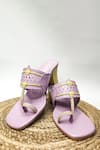 Buy_THE ALTER_Purple Myra Kolhapuri Block Heels _at_Aza_Fashions