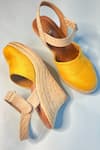 Buy_THE ALTER_Yellow Slingback Wedges _Online_at_Aza_Fashions