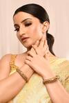 Shop_Samyukta Singhania_Stone Embellished Bangles - Set Of 2_Online_at_Aza_Fashions