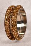 Samyukta Singhania_Stone Embellished Bangles - Set Of 2_at_Aza_Fashions