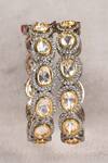 Moh-Maya By Disha Khatri Gold Plated Diamonds, Zari Polki Embellished Bangles Set at Aza Fashions Moh-Maya By Disha Khatri_Gold Plated Diamonds, Zari Polki Embellished Bangles Set _at_Aza_Fashions