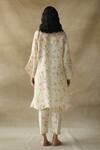 Shop_Roza_White Olivia Linen Floral Print Tunic_at_Aza_Fashions