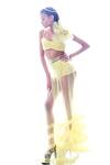 Nitya Bajaj_Yellow Tulle Ruched Bustier And Sheer Skirt Set_Online_at_Aza_Fashions