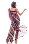 Shop_Nitya Bajaj_Multi Color Summer Georgette Striped Palazzo Saree With Blouse_at_Aza_Fashions