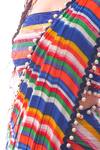 Nitya Bajaj_Multi Color Summer Georgette Striped Palazzo Saree With Blouse_at_Aza_Fashions