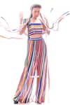 Buy_Nitya Bajaj_Multi Color Summer Georgette Striped Coachella Tassel Cape_at_Aza_Fashions