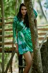 Ankita Dharman_Multi Color Chiffon Nada Wrap Dress_Online_at_Aza_Fashions