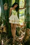 Ankita Dharman_Green Crepe Mirri Printed Corset_Online_at_Aza_Fashions