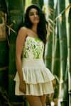 Shop_Ankita Dharman_Green Crepe Mirri Printed Corset_Online_at_Aza_Fashions