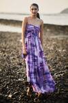 Buy_Ankita Dharman_Multi Color Chiffon Twilight Pleated Tube Gown_at_Aza_Fashions