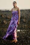 Shop_Ankita Dharman_Multi Color Chiffon Twilight Pleated Tube Gown_Online_at_Aza_Fashions