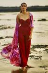 Buy_Ankita Dharman_Multi Color Chiffon Ahura Tiered Cover Up_Online_at_Aza_Fashions