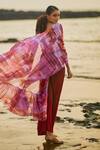 Shop_Ankita Dharman_Multi Color Chiffon Ahura Tiered Cover Up_Online_at_Aza_Fashions
