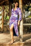 Shop_Ankita Dharman_Multi Color Chiffon Twilight Wrap Dress_at_Aza_Fashions