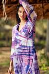 Ankita Dharman_Multi Color Chiffon Twilight Wrap Dress_Online_at_Aza_Fashions