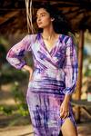 Buy_Ankita Dharman_Multi Color Chiffon Twilight Wrap Dress_Online_at_Aza_Fashions