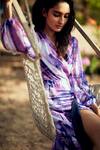 Ankita Dharman_Multi Color Chiffon Twilight Wrap Dress_at_Aza_Fashions