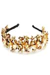 Buy_Born Flash_Gold Embellished Fianna Hairband _at_Aza_Fashions