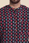 Missprint_Black Cotton Paisley Block Print Shirt_at_Aza_Fashions