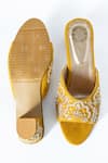 Shop_Shiveen Shiveen_Yellow Embroidered Grath Block Heels _at_Aza_Fashions