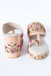 Buy_Shiveen Shiveen_Peach Embroidery Wageesha Wedges _Online_at_Aza_Fashions