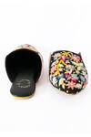 Buy_Shiveen Shiveen_Black Embroidered Floral Velvet Mules _Online_at_Aza_Fashions