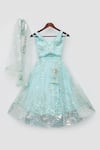 Buy_Fayon Kids_Blue Net Sequins Embroidered Lehenga Set _Online_at_Aza_Fashions