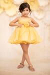 Buy BA BA Baby Clothing CO Yellow Viscose Organza Embroidered Snow White Layered Ruffle Dress at Aza Fashions Buy_BA BA Baby Clothing CO_Yellow Viscose Organza Embroidered Snow White Layered Ruffle Dress_at_Aza_Fashions