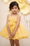 Shop BA BA Baby Clothing CO Yellow Viscose Organza Embroidered Snow White Layered Ruffle Dress at Aza Fashions Shop_BA BA Baby Clothing CO_Yellow Viscose Organza Embroidered Snow White Layered Ruffle Dress_at_Aza_Fashions