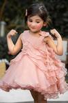 Buy BA BA Baby Clothing CO Pink Viscose Organza Embroidered Sleeping Beauty Ruffle Dress at Aza Fashions Buy_BA BA Baby Clothing CO_Pink Viscose Organza Embroidered Sleeping Beauty Ruffle Dress_at_Aza_Fashions